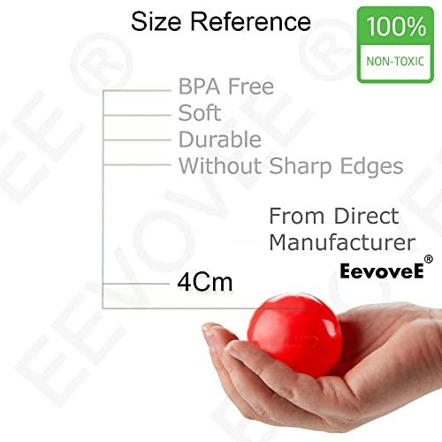 EEVOVEE - Softy Non Toxic Plastic Pool Softball for Kids, 4cm (Medium Size), (150pcs), Multicoloured - Image 3