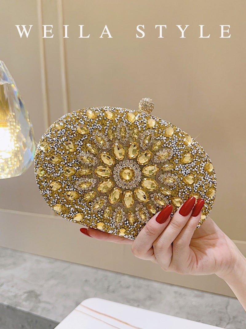 Sunflower Diamond Dinner Bag Fashion Banquet Ladies Clutch Bag Personalized Dress Evening Bag - Image 5
