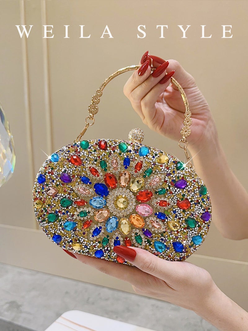 Sunflower Diamond Dinner Bag Fashion Banquet Ladies Clutch Bag Personalized Dress Evening Bag - Image 3