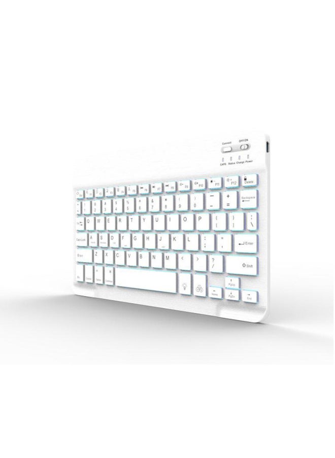 Suitable For Ipad Backlit Bluetooth Keyboard Tablet Notebook Tablet Keyboard 10 Inch Colorful Lights Luminous Backlight Blue-Color:10 Inch Black-colorful Backlight - Image 3