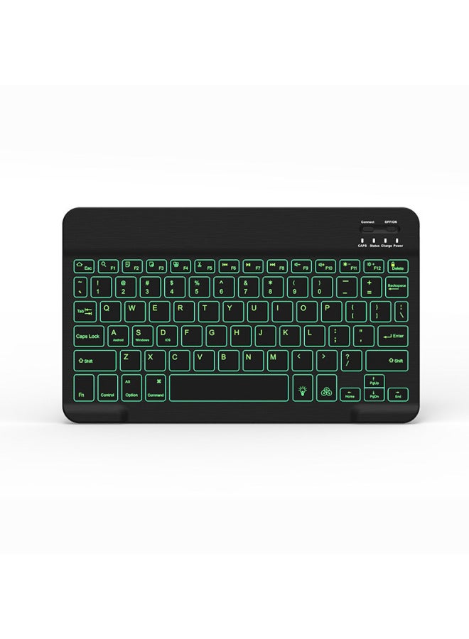 Suitable For Ipad Backlit Bluetooth Keyboard Tablet Notebook Tablet Keyboard 10 Inch Colorful Lights Luminous Backlight Blue-Color:10 Inch Black-colorful Backlight - Image 4