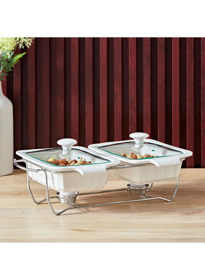 Home Box Supreme 3-Piece Twin Food Warmer Set 44.2x11x22.2 cm