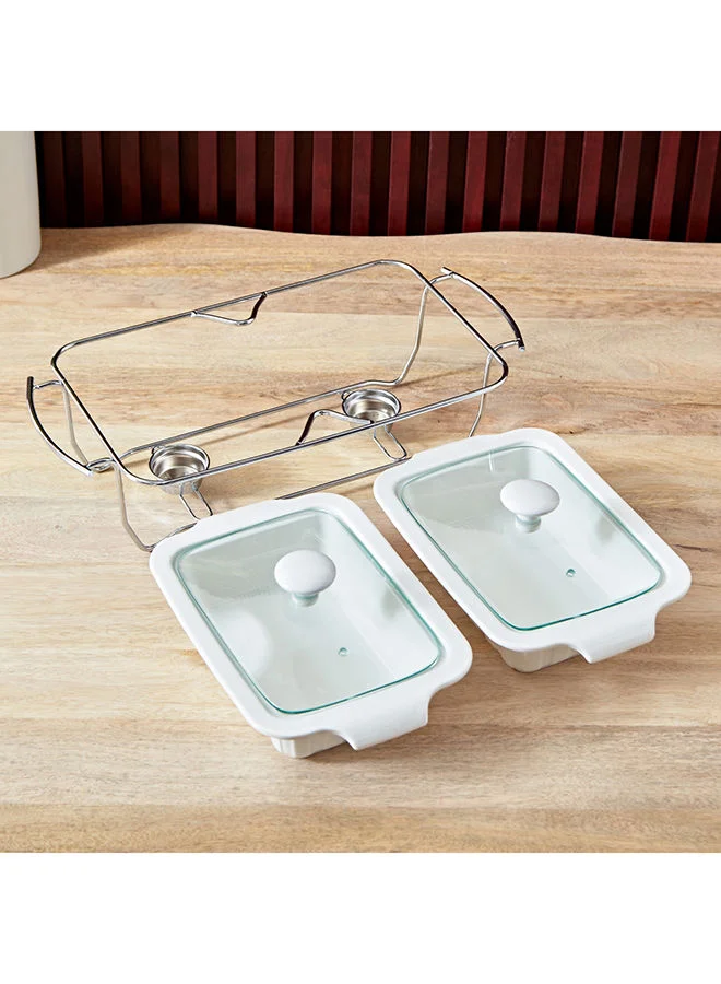 Home Box Supreme 3-Piece Twin Food Warmer Set 44.2x11x22.2 cm