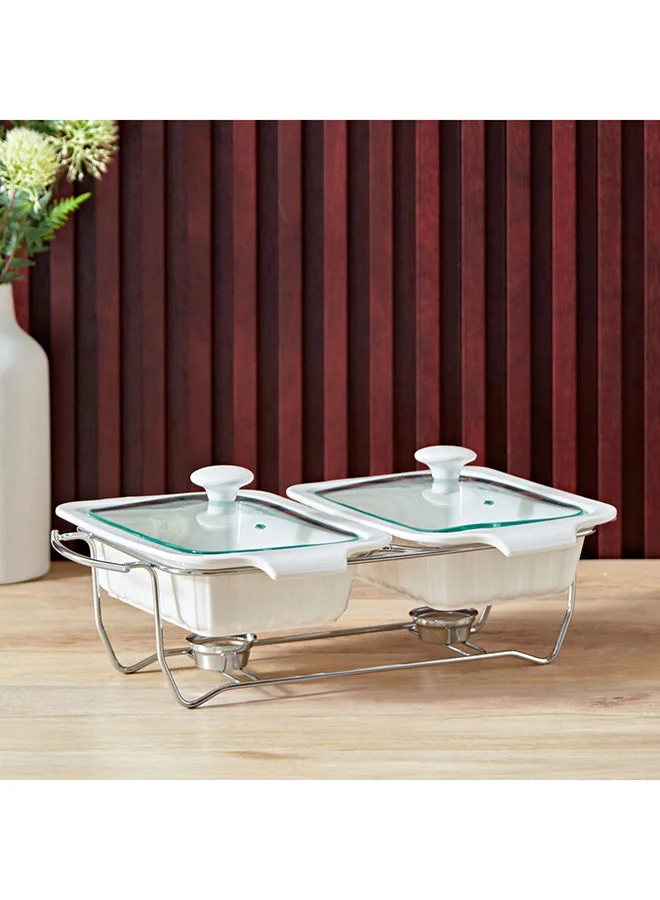 Home Box Supreme 3-Piece Twin Food Warmer Set 44.2x11x22.2 cm