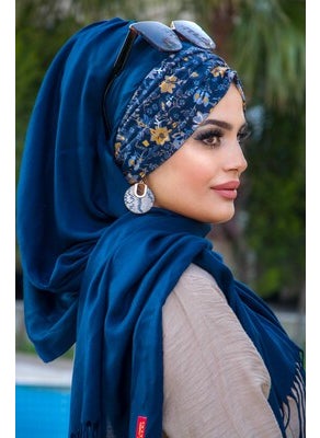 Aişe Tesettür Aisha Hijab Flower Patterned Ready-Made Shawl  - Image 3