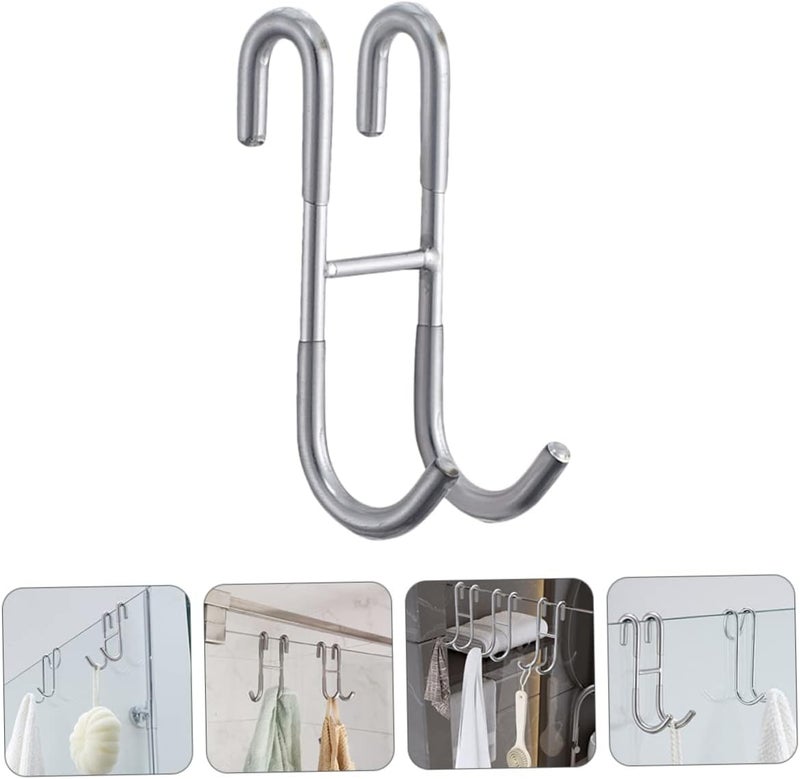 DECHOUS Stainless Steel Hooks – 2-Pack Heavy Duty Bathroom and Kitchen Towel Hangers Rust-Resistant Double Door Hooks for Easy Storage and Organization - Image 5