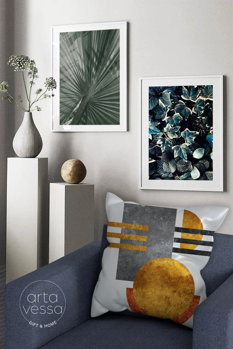 ارتافيسا Double Sided Digital Printed Decorative Faux Leather Throw Pillow Cover
