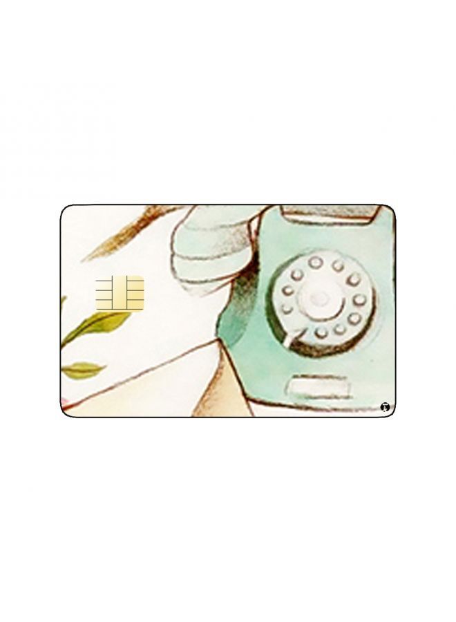 RKN PRINTED BANK CARD STICKER Beautiful Phone And Letters Drawing - Image 2