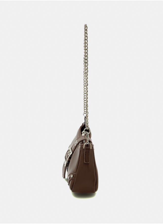 FOREVER 21 - Buckled Faux Leather Shoulder Bag - Image 1