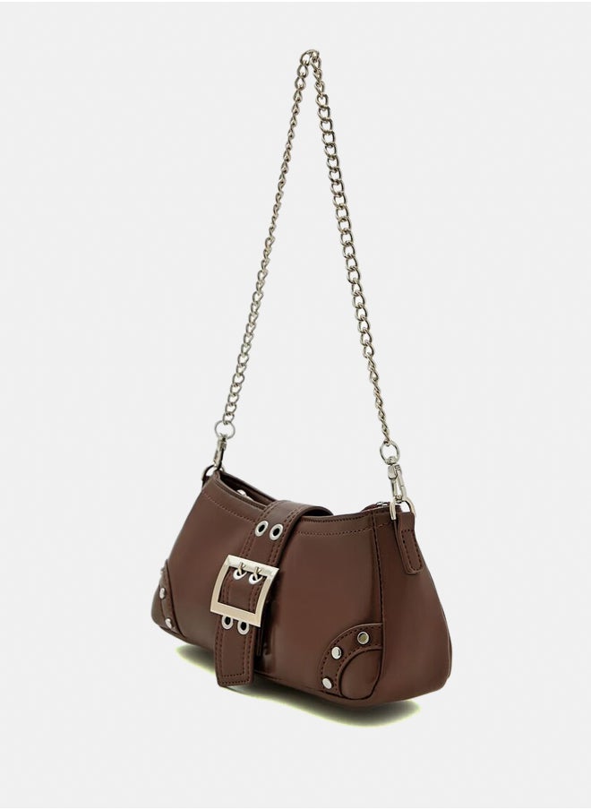 FOREVER 21 - Buckled Faux Leather Shoulder Bag - Image 1