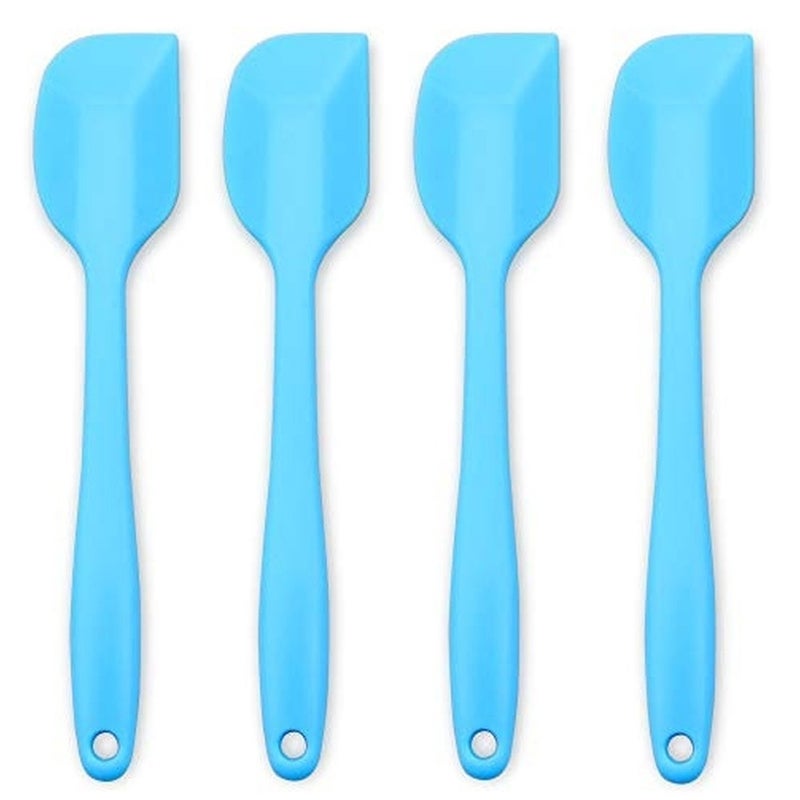 Levesica 4-Piece Silicone Spatulas Set Heat Resistant 600F Seamless Steel-Core Blue - Image 2