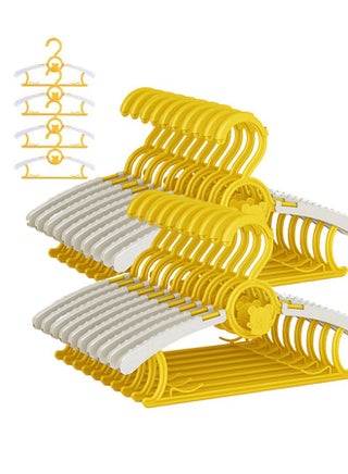20 Pack Adjustable Baby & Kids Hangers for Nursery,Non-Slip and Extendable Plastic Hangers  for Girl Boy Toddler Kids Baby（Yellow） - pzsku/Z96EF9BDAF2C81E1D23A1Z/45/1746685654/9e9032b7-ef1a-4a17-8f0f-9532493ad596