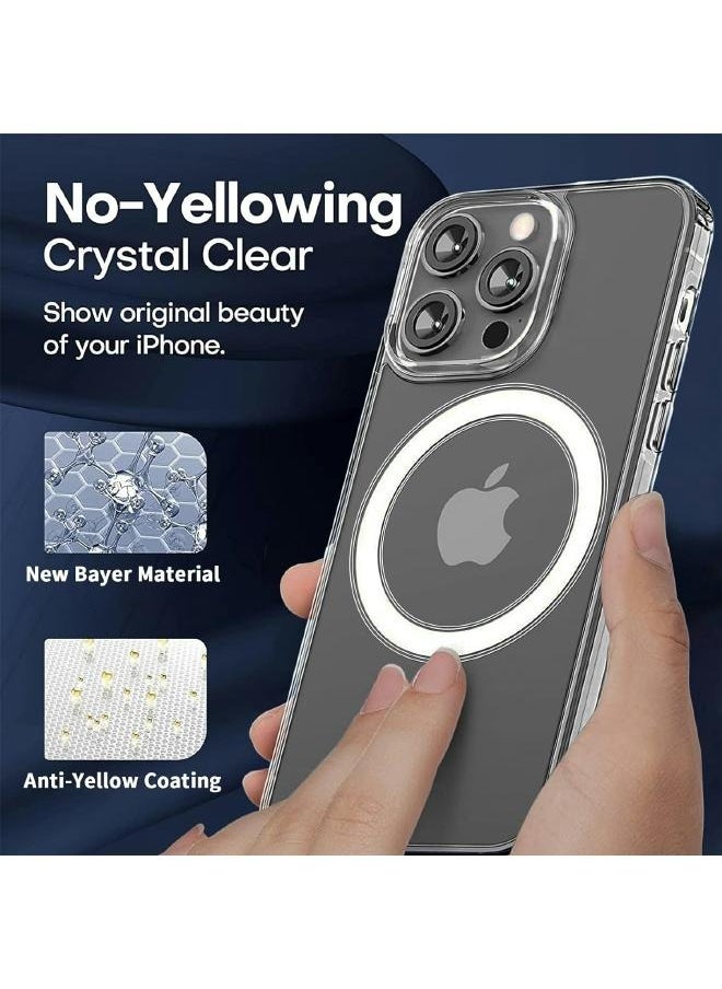 Generic - Magnetic MagSafe (3in1) Clear Magnetic Case for iPhone 12 Pro with Screen Protector, Full Back Protection and Camera Lens Protector, Complete Coverage Set for Apple iPhone 12 Pro - Image 1