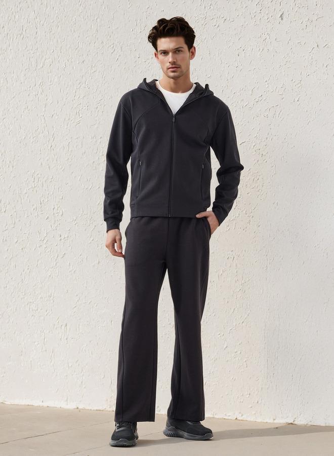 Active Men's Wide Leg Drawstring Waist Track Pants - Image 2