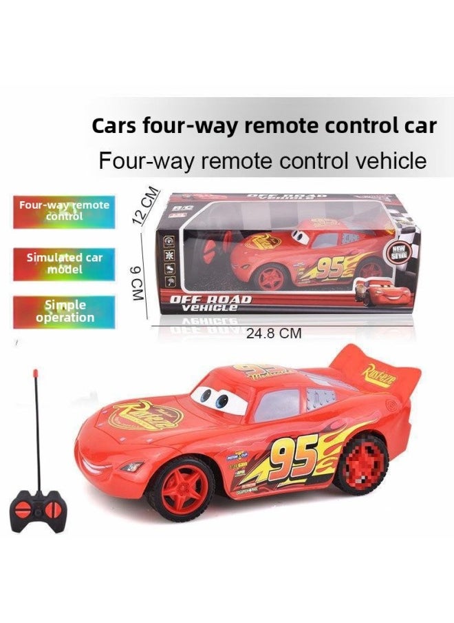 Generic Remote Control Racing Story Toy Lightning McQueen Rechargeable Car Model Remote Control Car Boy Toy Simulation Racing Car-Color:Black Storm [equipped With A Set Of Chargers]  - Image 2