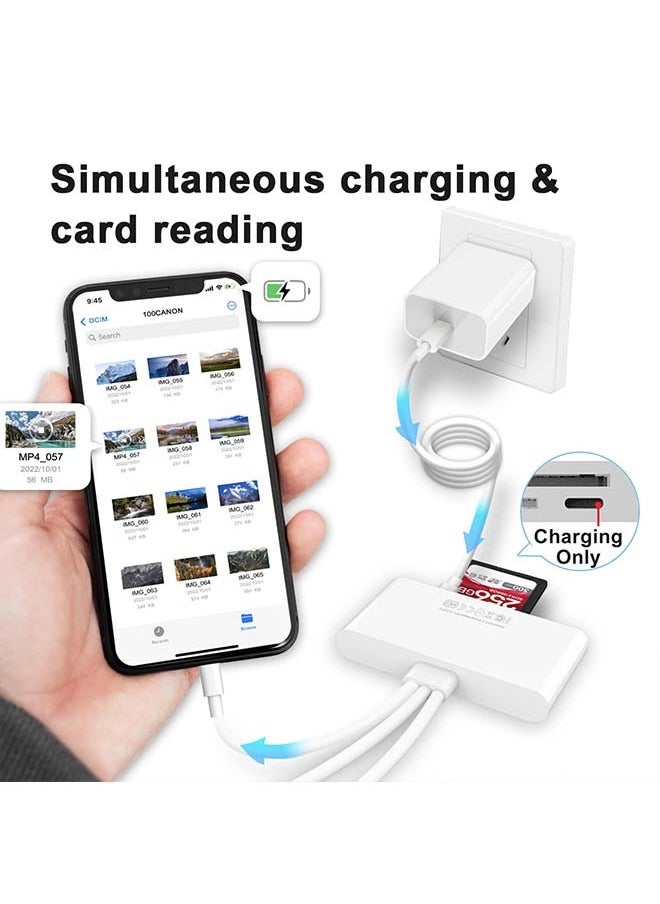 ماركة غير محددة - قارئ بطاقات الذاكرة 5 في 1، ومحول USB OTG وقارئ بطاقات SD لأجهزة i-Phone/i-Pad وUSB C وما إلى ذلك - Image 1