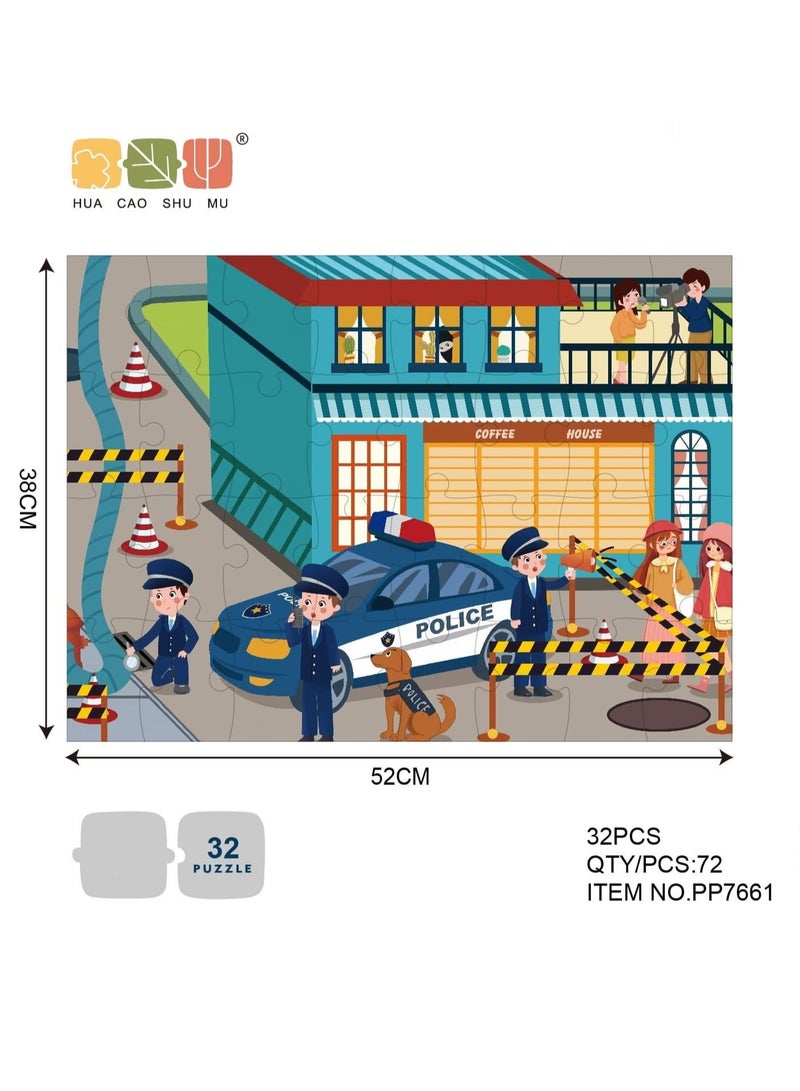 City Police Jigsaw Puzzle 32 Pieces - Image 1