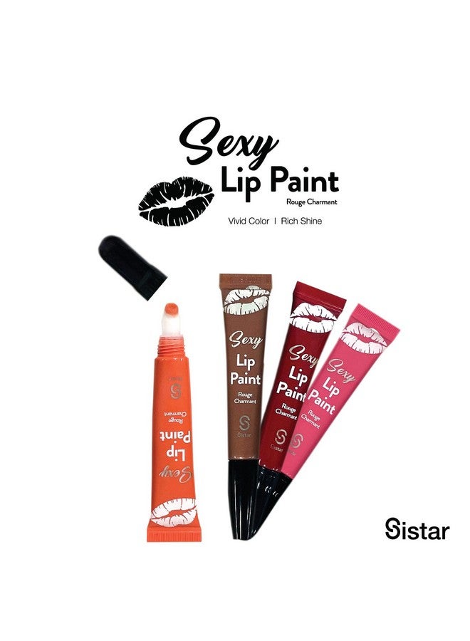 Sistar Sexy Lip Paint Cream Lip Gloss Creamy And Rich Highly Pigmented Long Lasting Waterproof Lip Tint Stain (Yummy Treat) - Image 2