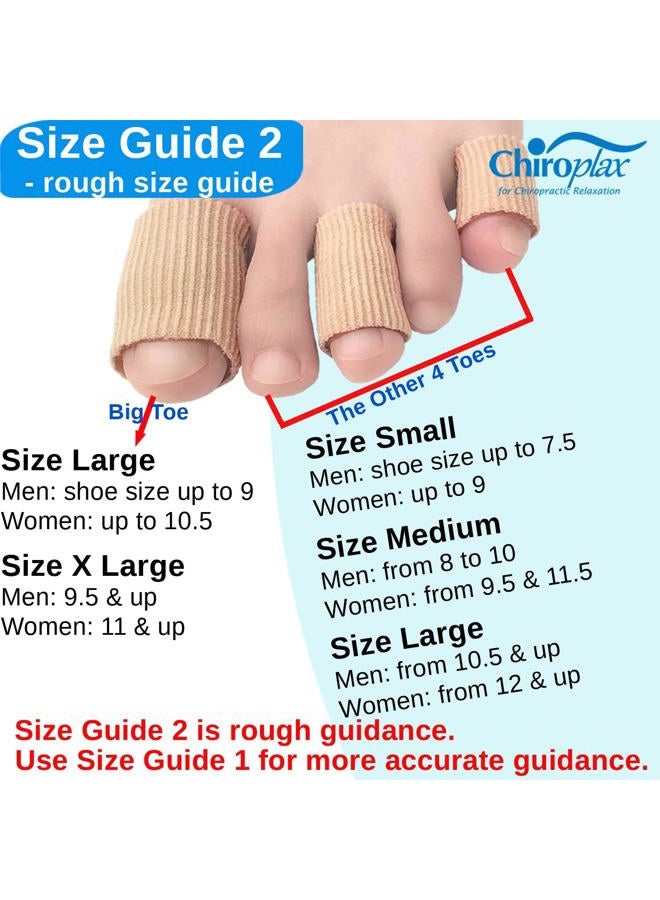 Chiroplax Toe Tubes Sleeves Protectors Cushions Fabric & Gel Lining Finger Toe Separator Tubing for Bunion, Hammer Toe, Callus, Corn, Blister (5 Pack, Size Small) - Image 3