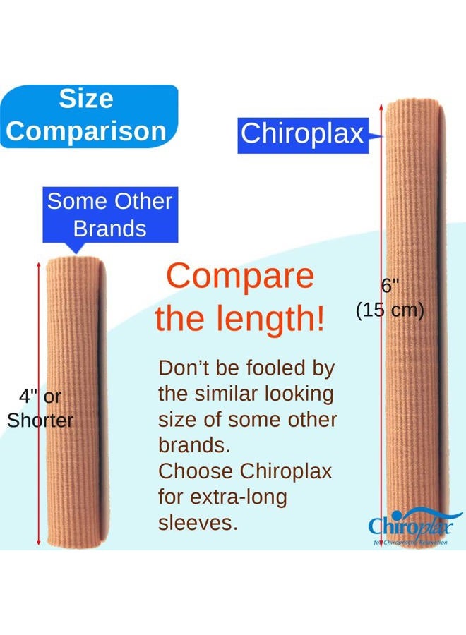 Chiroplax Toe Tubes Sleeves Protectors Cushions Fabric & Gel Lining Finger Toe Separator Tubing for Bunion, Hammer Toe, Callus, Corn, Blister (5 Pack, Size Small) - Image 4