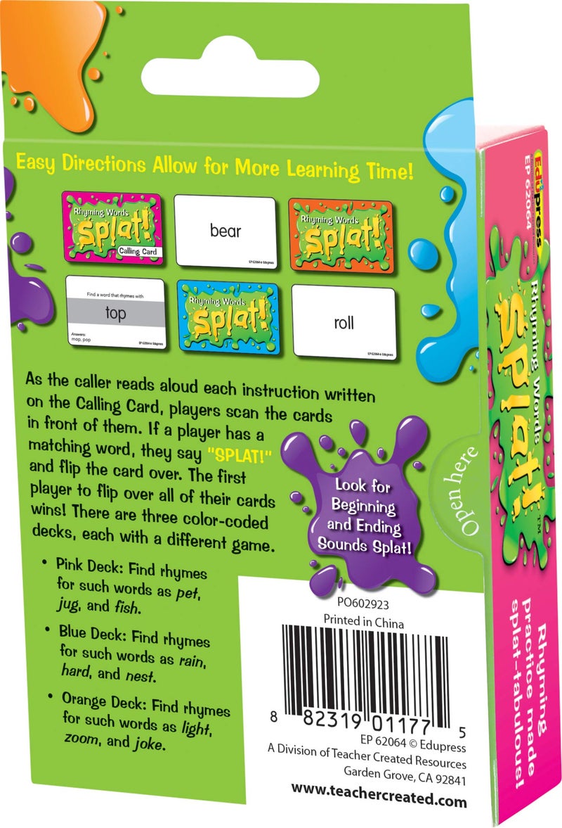 Teacher Created Resources Rhyming Words Splat Game - Image 3