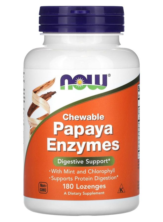 now Chewable Papaya Enzymes 180 Lozenges