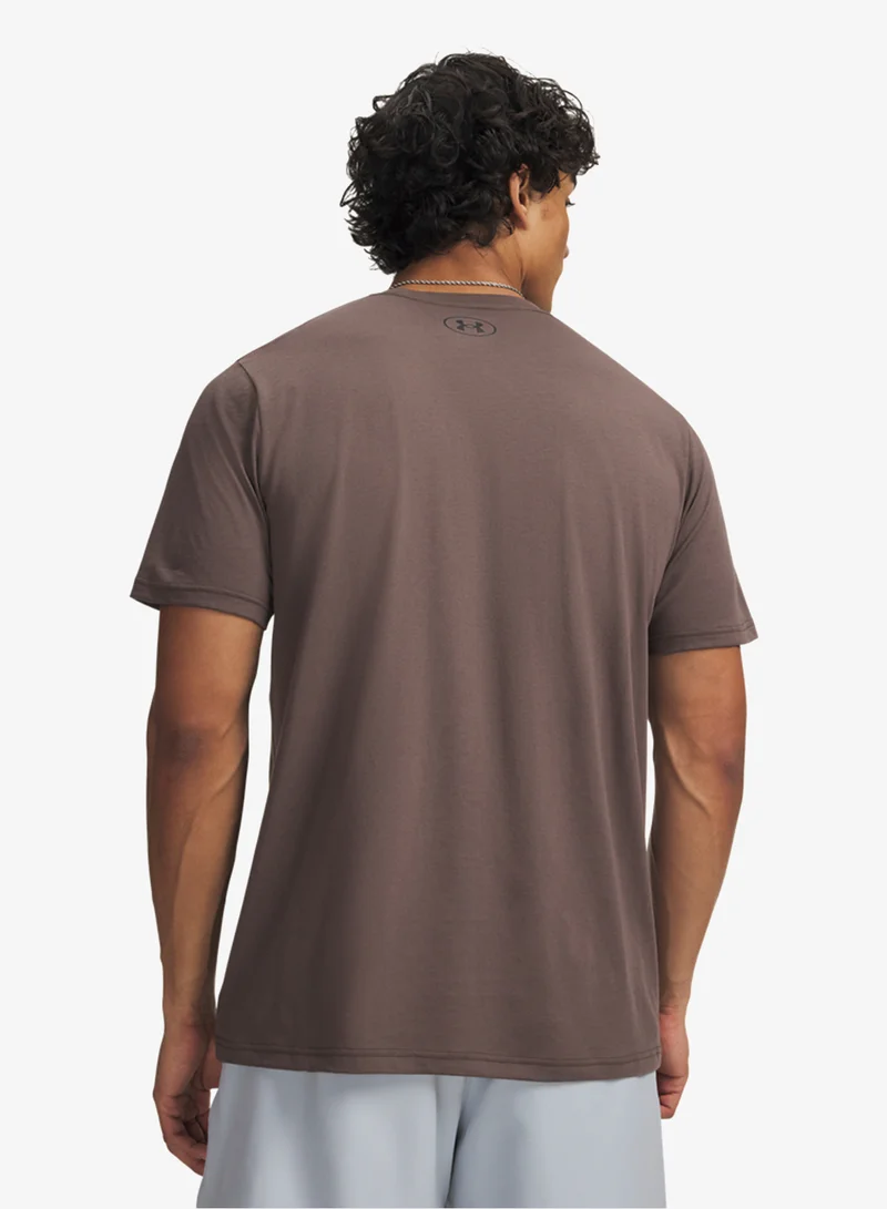 Under Armour Peppercorn /  / Black Sportstyle Lc T-Shirt for Men | Best Price UAE