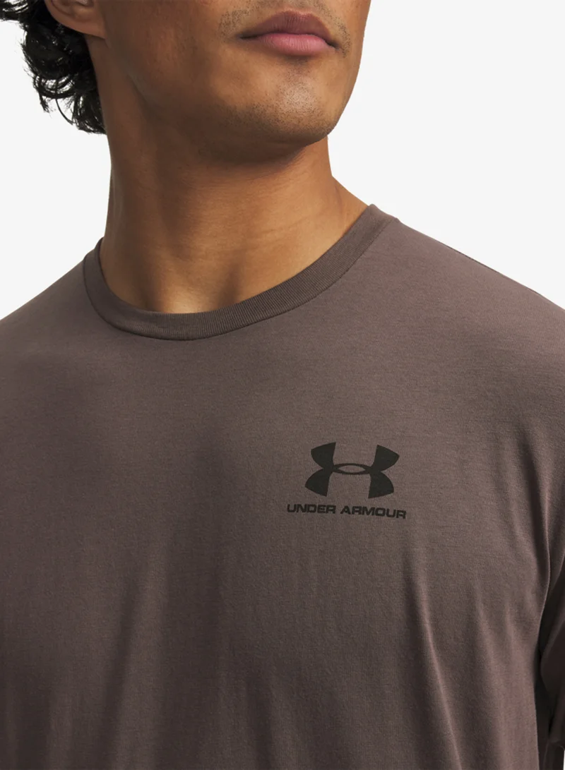 Under Armour Peppercorn /  / Black Sportstyle Lc T-Shirt for Men | Best Price UAE
