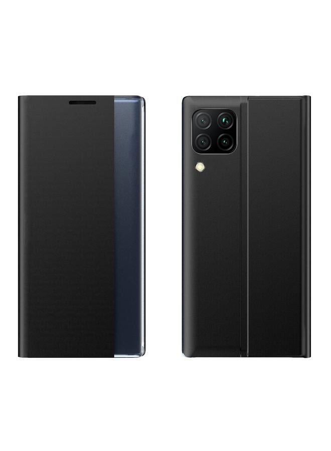 erorex Case For Samsung Galaxy A42 Plain Texture Cloth Attraction Flip Holder Leather Phone Case - Image 1