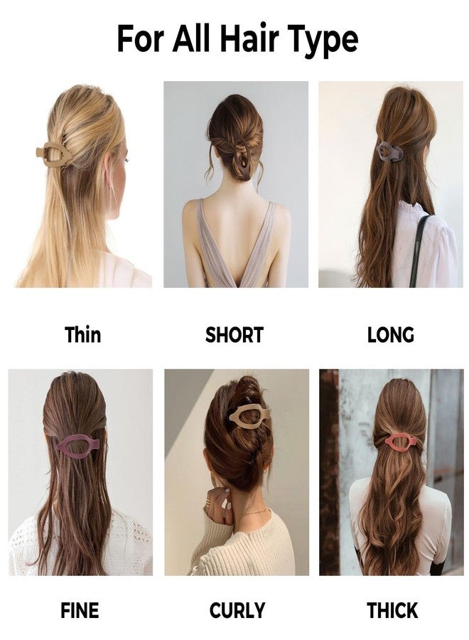 CENTSTAR 8 Pack Large French Flat Side Hair Clips for Women Thick and Thin Hair,Matte Finish Strong Hold No Slip Grip Lay Claw Clip Barrettes for Women Girls Styling Accessories - Image 5