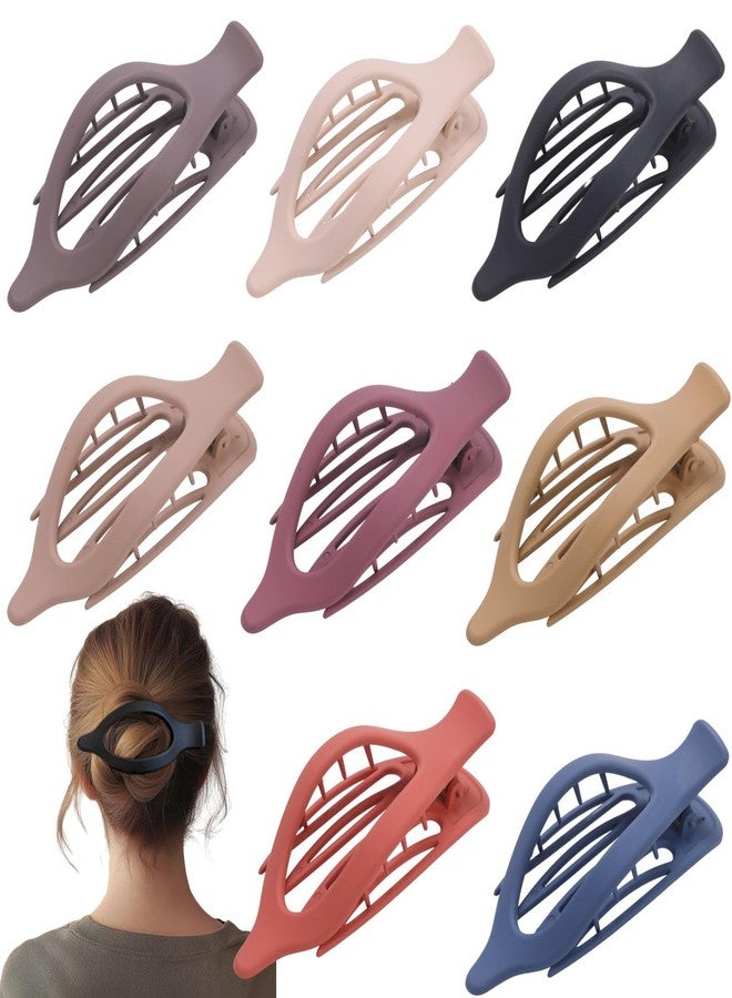 CENTSTAR 8 Pack Large French Flat Side Hair Clips for Women Thick and Thin Hair,Matte Finish Strong Hold No Slip Grip Lay Claw Clip Barrettes for Women Girls Styling Accessories - Image 1