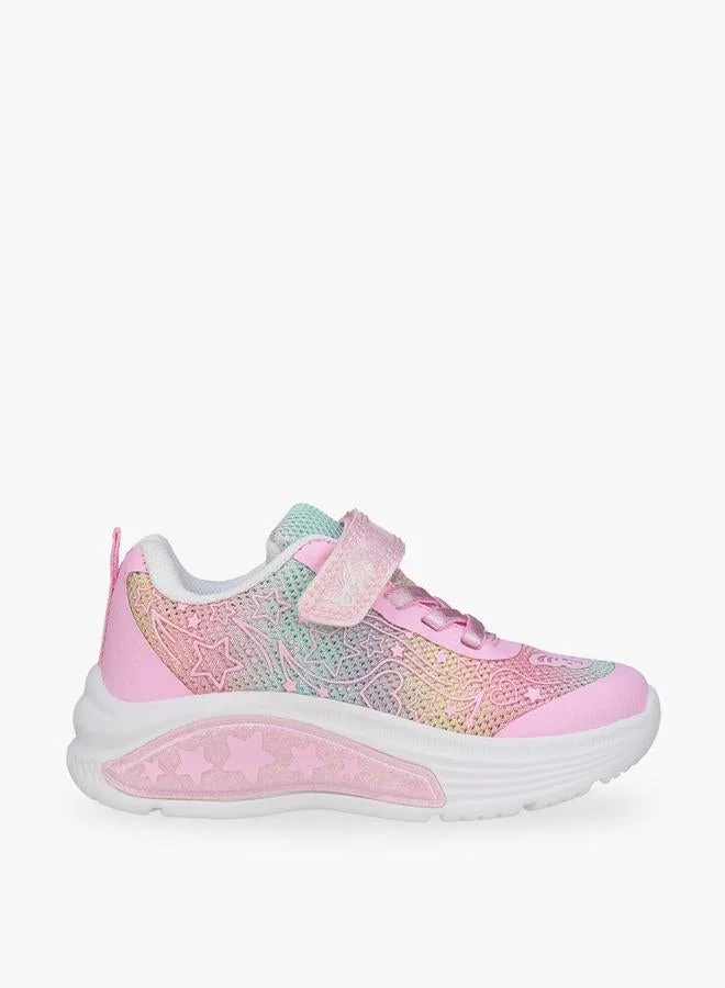 Flora Bella By Shoexpress Flora Bella Girls Glitter Detail Hook & Loop Sneakers