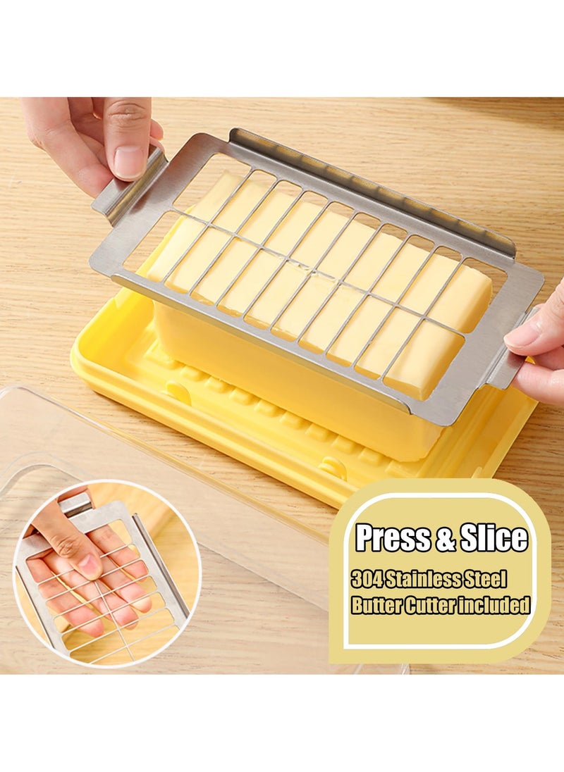 Generic - Durable Butter Slicer and Storage Box with Stainless Steel Cutter and Fork, Ideal for Keeping Butter and Cheese Fresh in Fridge or Freezer - Image 1