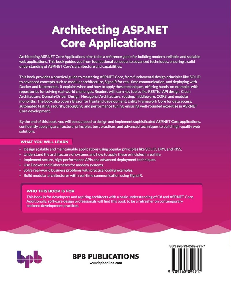 Architecting ASP.NET Core Applications: ASP.NET Core backend with C# 13 and .NET 9 (English Edition) - Image 2