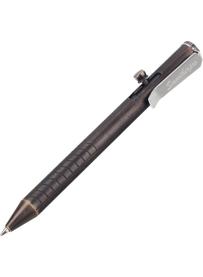 قلم بولت أكشن من النحاس الصلب متوافق مع فيشر سبيس سبرينكل مع وزن متوازن لـ Tremor Parkinson Arthritic Signature Retro Black (Fsr010) - Image 1