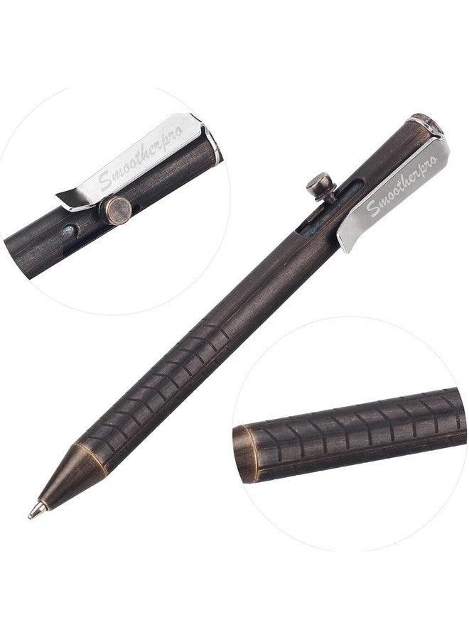 قلم بولت أكشن من النحاس الصلب متوافق مع فيشر سبيس سبرينكل مع وزن متوازن لـ Tremor Parkinson Arthritic Signature Retro Black (Fsr010) - Image 4