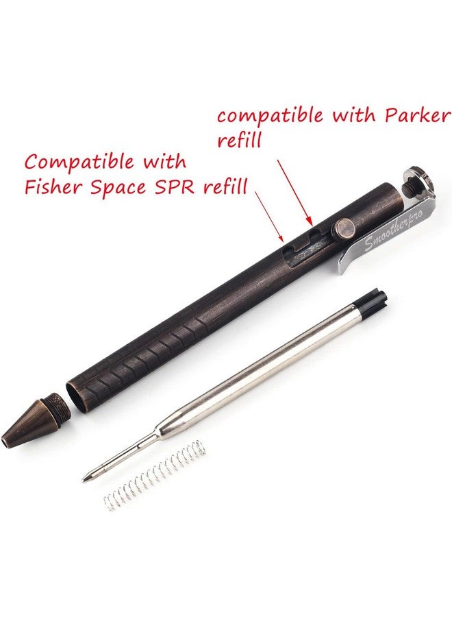 قلم بولت أكشن من النحاس الصلب متوافق مع فيشر سبيس سبرينكل مع وزن متوازن لـ Tremor Parkinson Arthritic Signature Retro Black (Fsr010) - Image 2
