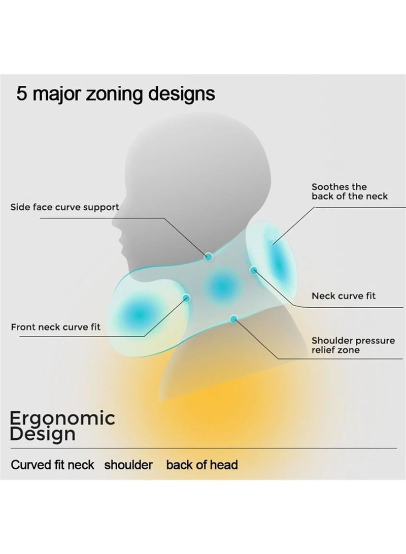 Zikra Travel Pillow Hooded U-Shaped Pillow Cushion Multifunctional Neck Pillow Aircraft Travel Accessories Sleeping Pillows(Black) - Image 4