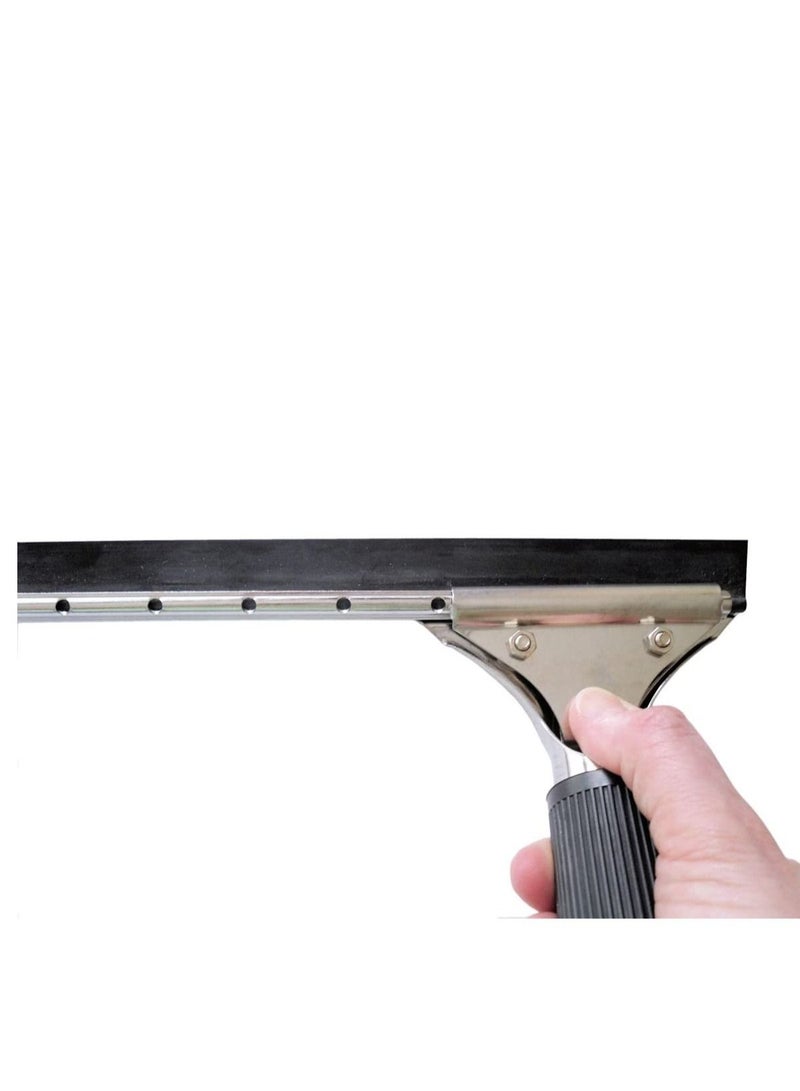 SYOSI Shower Squeegees, Stainless Steel Wiper Window Squeegees for Car Floor Bathroom Mirror Wiper Windows Glass Wiper, Window Cleaner All Purpose Squeegee with Blades 35CM  - Image 2