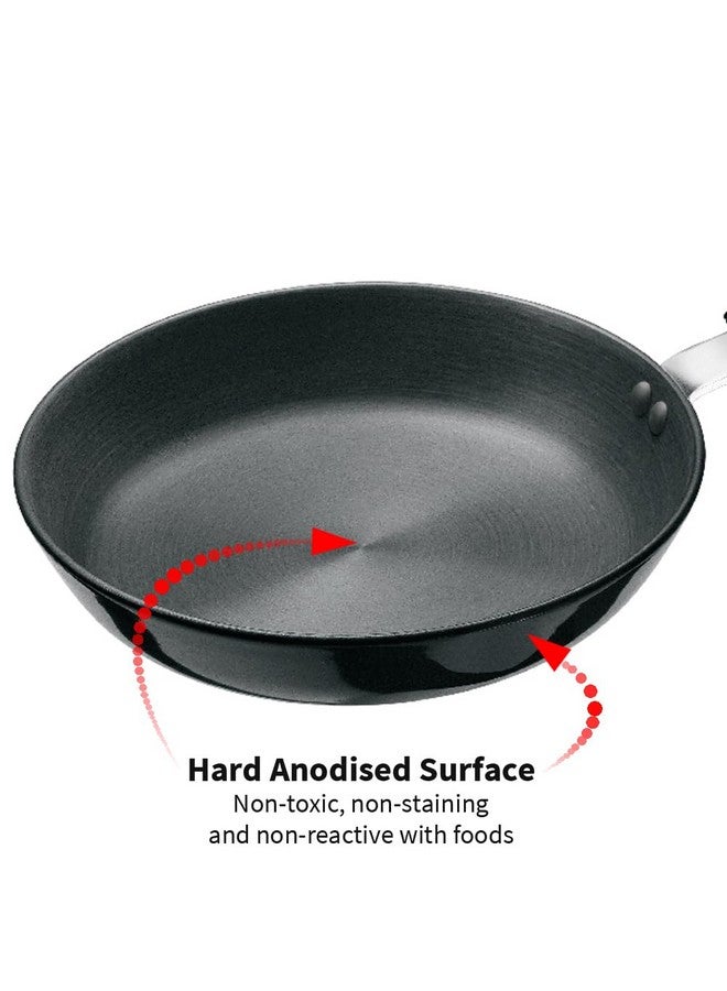 Hawkins Futura 20 cm Frying Pan, Hard Anodised Fry Pan with Stainless Steel Lid, Induction Frying Pan, Small Frying Pan, Black (IAF20S) - Image 3