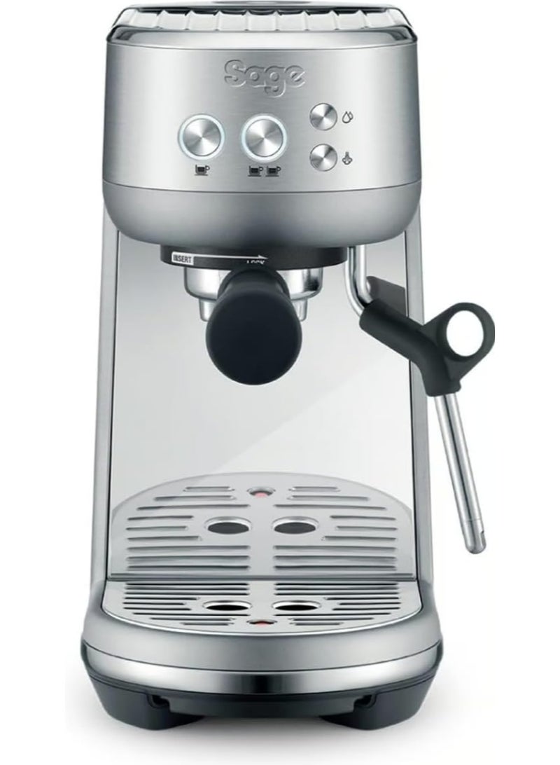 Sage The Bambino- Compact Coffee Machine with Automatic Milk Frother, Brushed Stainless Steel, BES450 Stainless Steel - Image 1