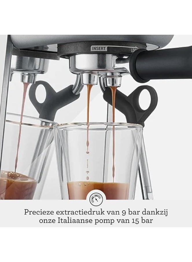 Sage The Bambino- Compact Coffee Machine with Automatic Milk Frother, Brushed Stainless Steel, BES450 Stainless Steel - Image 2