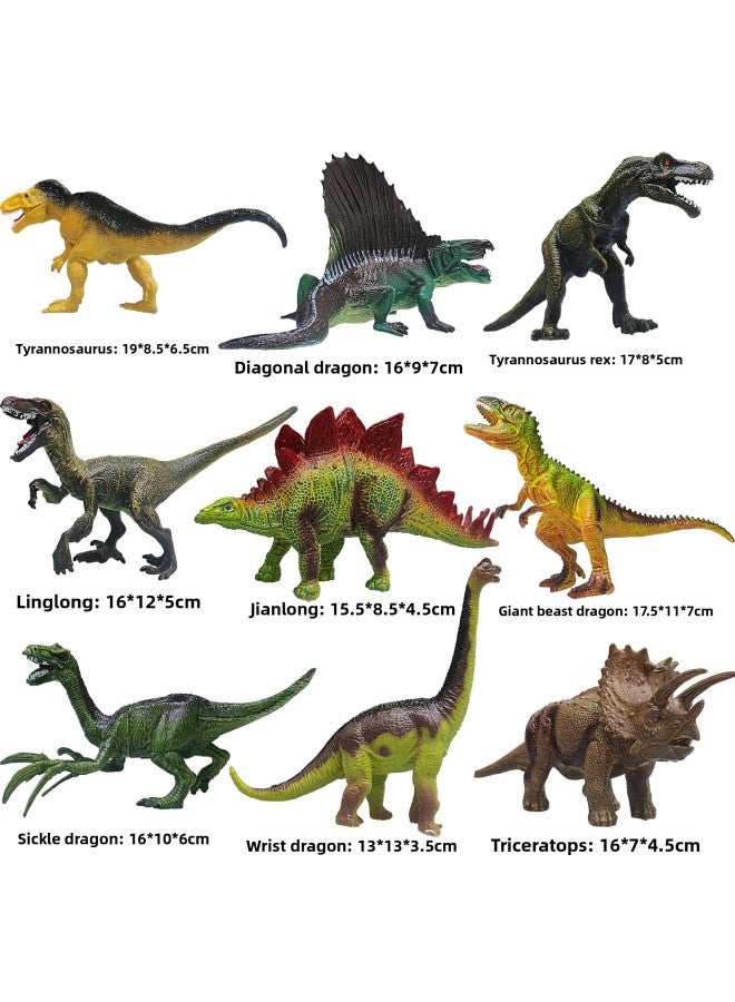 Cross-border Children's Teaching Aids Recognize Knowledge 12 Hand-painted Simulation Dinosaur Marine Wildlife Science And Education Model Toys
