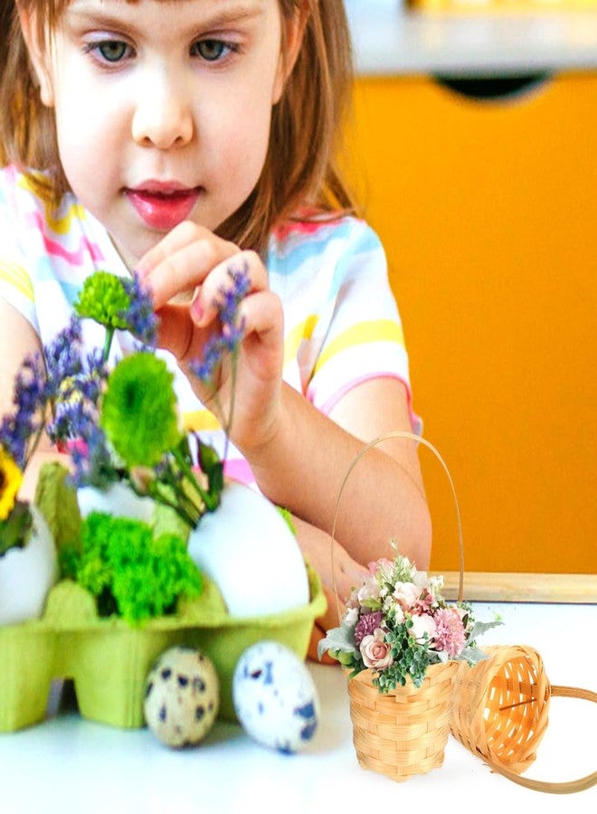 بو بيت بوب مجموعة سلال الزهور الصغيرة المنسوجة من POPETPOP، 20 سلة، مصنوعة يدويًا، حاملات تخزين صغيرة للزهور الطبيعية والاصطناعية، متعددة الوظائف، مستلزمات تزيين منزلية للحفلات - Image 2