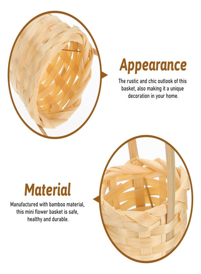 بو بيت بوب مجموعة سلال الزهور الصغيرة المنسوجة من POPETPOP، 20 سلة، مصنوعة يدويًا، حاملات تخزين صغيرة للزهور الطبيعية والاصطناعية، متعددة الوظائف، مستلزمات تزيين منزلية للحفلات - Image 5