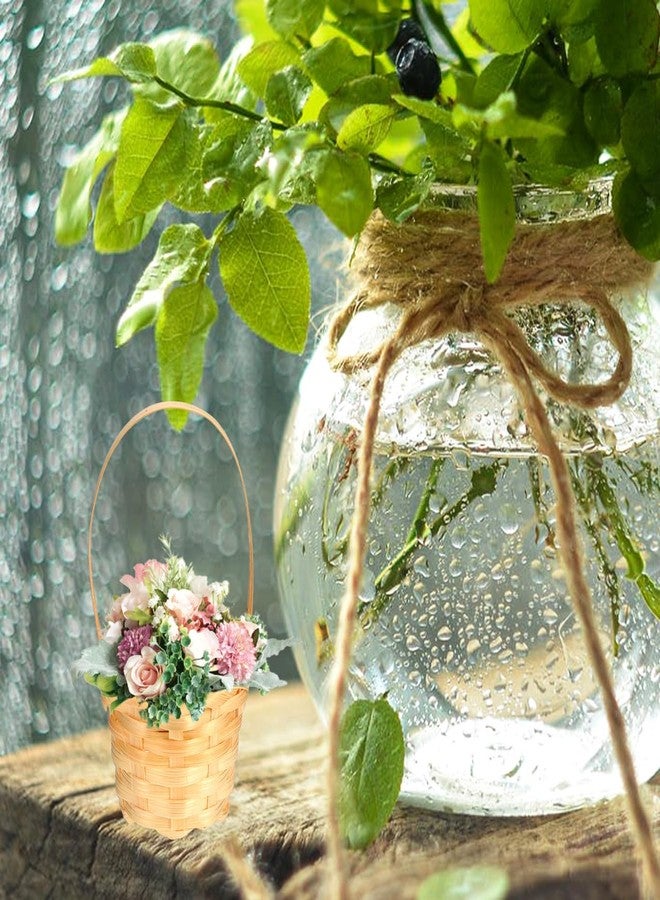 بو بيت بوب مجموعة سلال الزهور الصغيرة المنسوجة من POPETPOP، 20 سلة، مصنوعة يدويًا، حاملات تخزين صغيرة للزهور الطبيعية والاصطناعية، متعددة الوظائف، مستلزمات تزيين منزلية للحفلات - Image 3