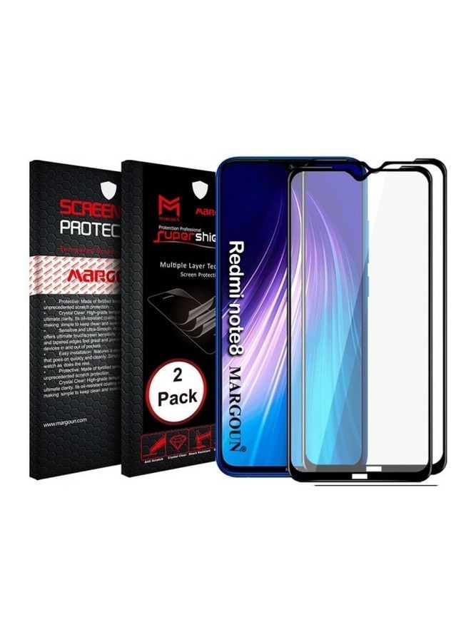 NIBEMINENT 2-Pack Screen Protector Tempered Glass for Xiaomi Redmi Note 8 Clear - Image 1