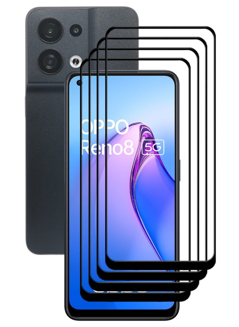 ACLIX 4 Pieces Antistatic ESD Dustproof Premium Quality High Definition Tempered Glass Screen Protector Designed For Oppo Reno8 - Image 1