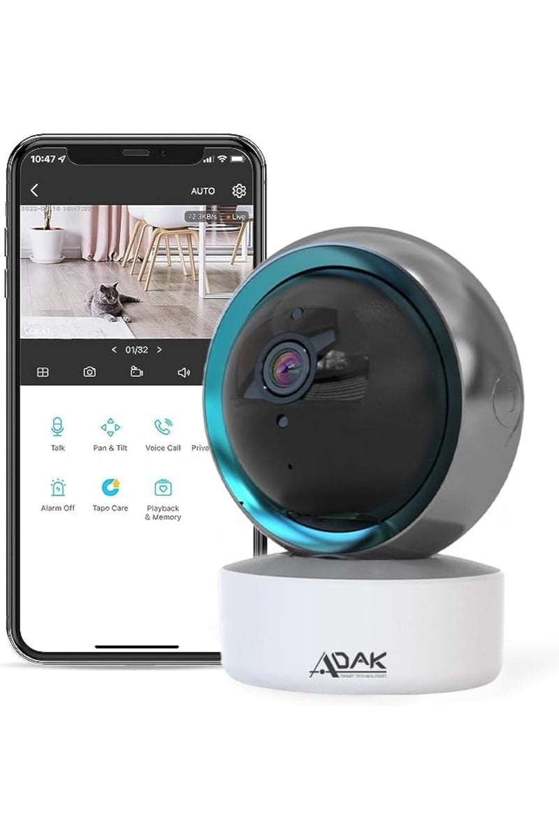 ADAK Baby Camera, Security Camera, Pet Monitor, Motion Detection, Cloud & SD Card Storage, 2-Way Audio, Night Vision, WIFI and 4G - Image 1