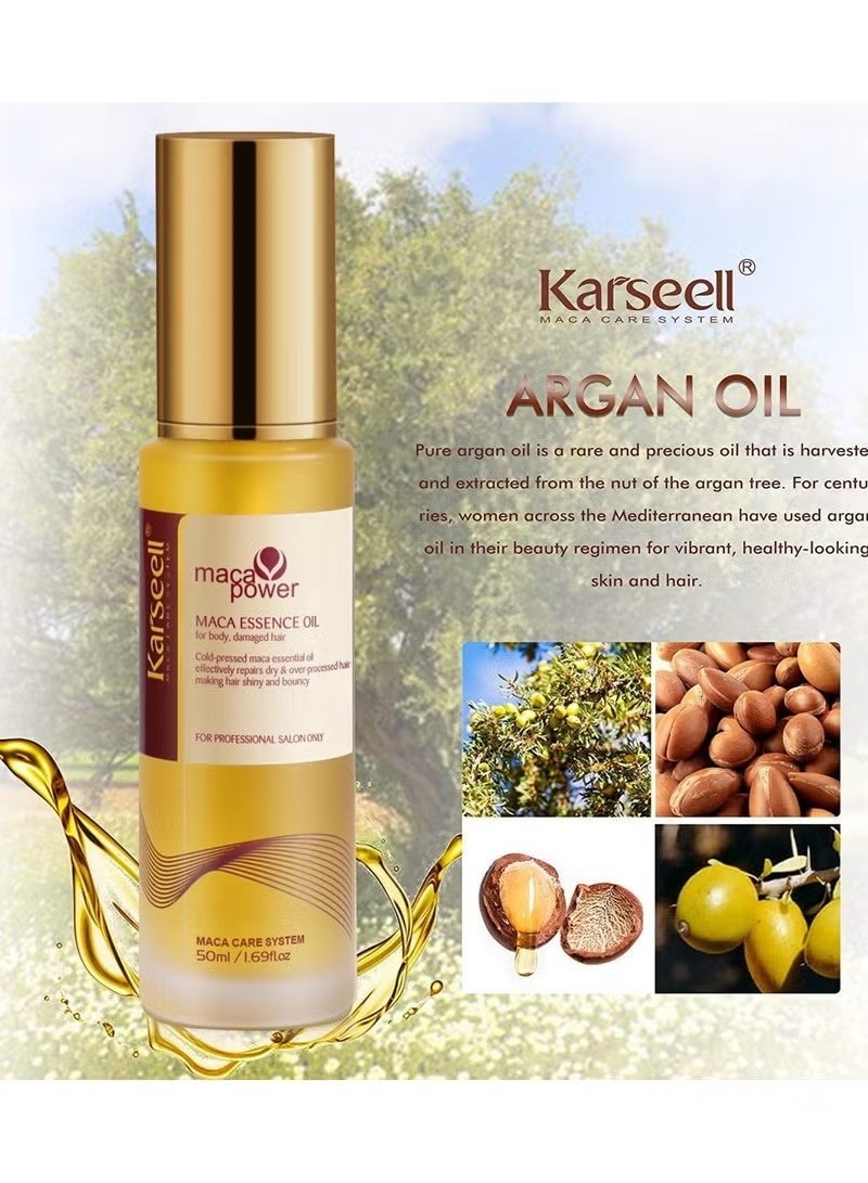 Karseell Collagen Hair Treatment and Deep Conditioning for All Hair Types, 500ml + Hair Serum for Damaged Hair, 50ml - Image 4